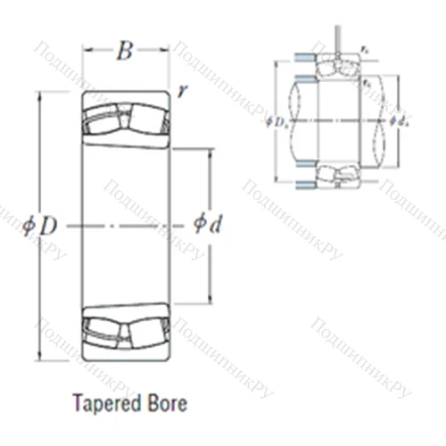 Подшипник роликовый радиальный самоцентрирующийся 24020CK 30E 4 от производителя  NSK