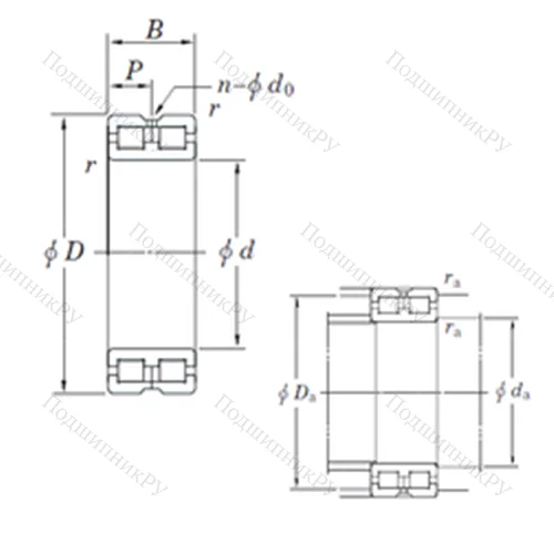 Подшипник роликовый радиальный DC 4968AVW