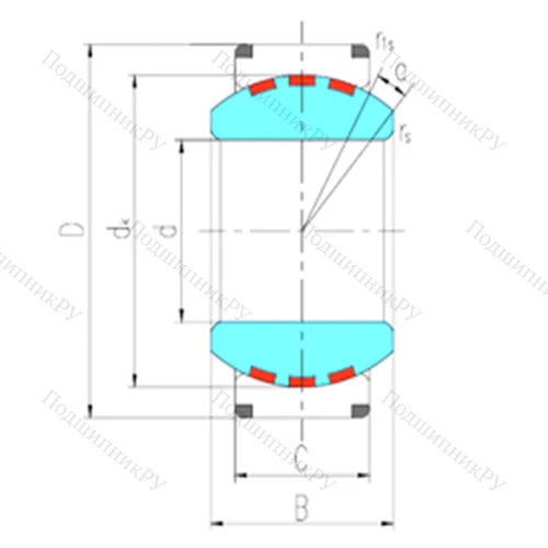 Подшипник скольжения сферический GE 220XF/Q от производителя  LS Подшипник скольжения сферический GE 220XF/Q от производителя  LS