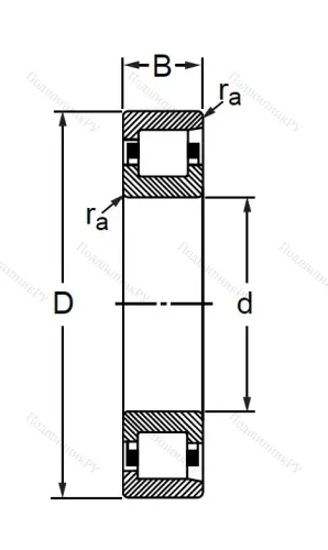 Цилиндрический роликовый подшипник 102506 (N 2206 V) в Самаре
