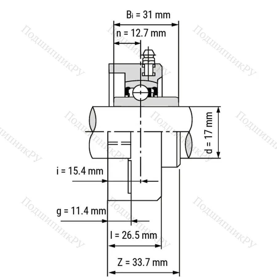 Подшипниковый узел SS-UCFLPL 203-W - Вал: 17 мм