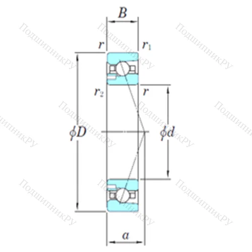 Подшипник шариковый радиально-упорный 3NCHAD 014CA