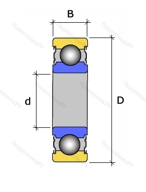 Однорядный шариковый подшипник 6210 HVZZ от производителя  SNR