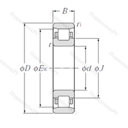 Подшипник роликовый радиальный N 1009