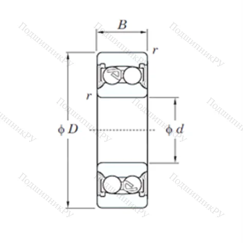 Подшипник шариковый радиальный самоцентрирующийся 2314-2RS