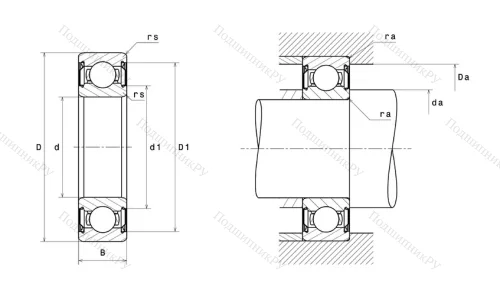 Высокотемпературный  подшипник 6308 FT 150ZZ от производителя  SNR
