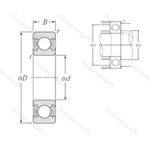 Подшипник шариковый радиальный 6215LLU