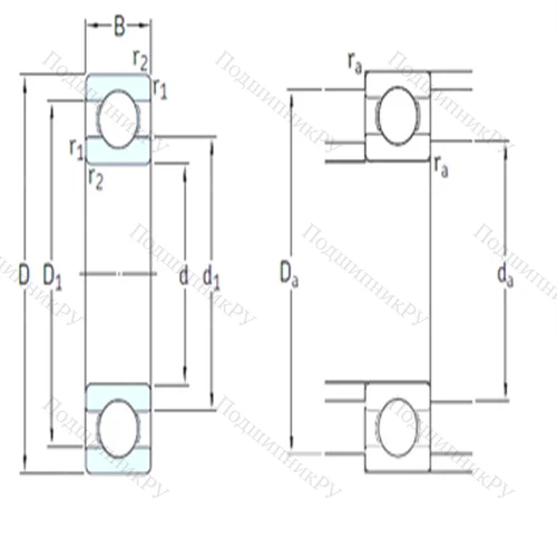 Подшипник шариковый радиальный 6211-2RS 1/HC 5C 3WT от производителя  SKF