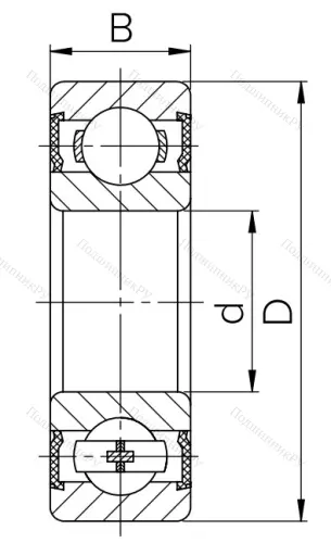 Шариковый однорядный подшипник 180220 (6220 2RS) в Самаре