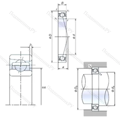 Подшипник шариковый радиально-упорный 40BNR 10X