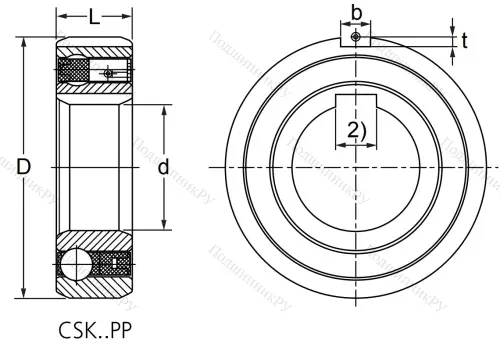 Подшипник обгонной муфты  CSK 25 PP в Самаре