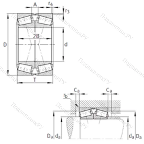 Подшипник роликовый радиально-упорный спаренный 32016-X-N 11CA-A 150-200 от производителя  FAG Подшипник роликовый радиально-упорный спаренный 32016-X-N 11CA-A 150-200 от производителя  FAG