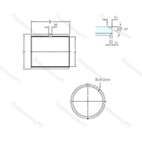 Подшипник скольжения PCZ 0814 E от производителя  SKF Подшипник скольжения PCZ 0814 E от производителя  SKF