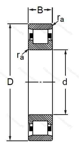 Цилиндрический роликовый подшипник 2317 (N 317) в Самаре