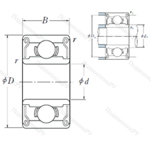 Подшипник шариковый радиальный R 3 ZZ