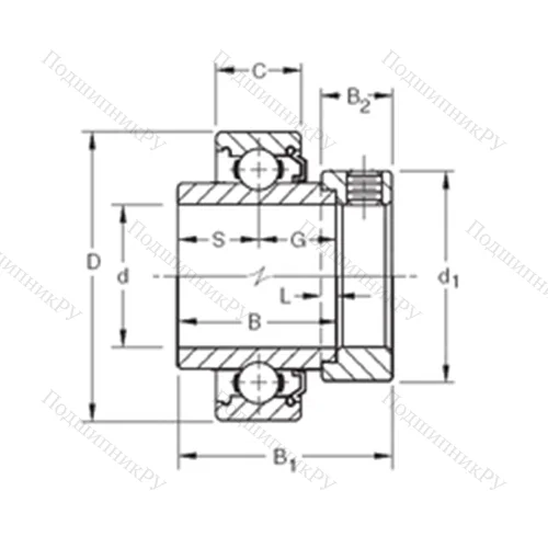 Подшипник шариковый радиальный 1104KL