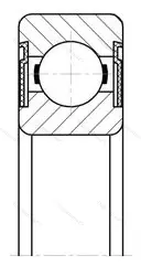Подшипник  180405 (6405-2RS) размер 25x80x21