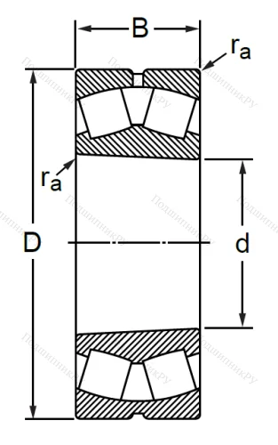 Сферический роликовый подшипник с конической посадкой на вал 113515 АМН (22215 АСKMBW 33) в Самаре