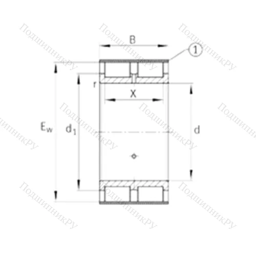 Подшипник роликовый радиальный RSL 185018-A от производителя  INA