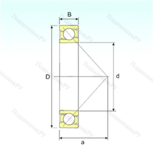 Подшипник шариковый радиально-упорный 7280 B от производителя  ISB