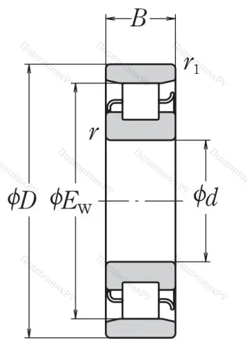 Роликовый цилиндрический подшипник N 217 W C 3 от производителя  NSK