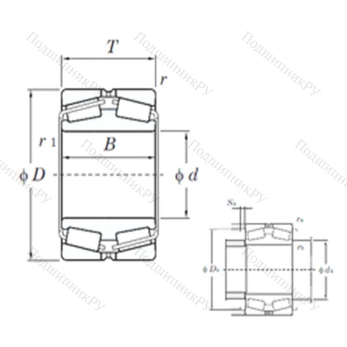 Подшипник роликовый радиально-упорный 45246