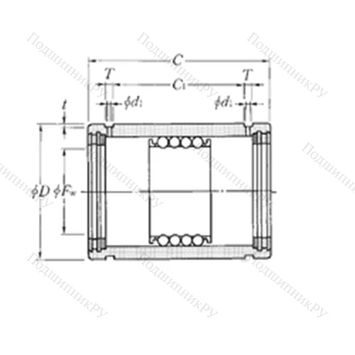 Подшипник шариковый линейный KD 7095100LL от производителя  NTN