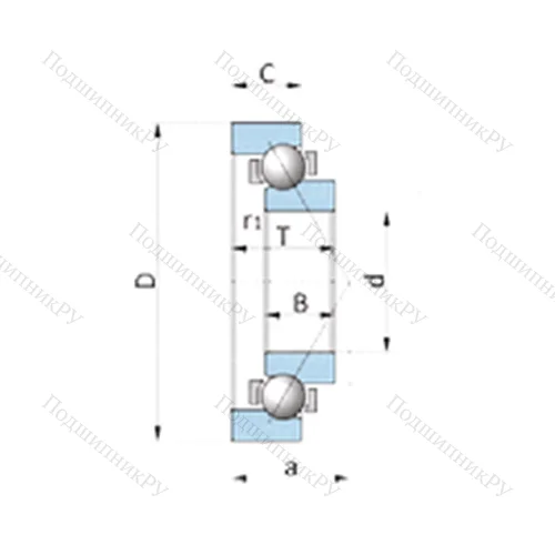 Подшипник шариковый радиально-упорный BA 195-3A