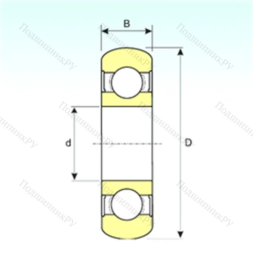 Подшипник шариковый радиальный 6206-2RS BOMB от производителя  ISB