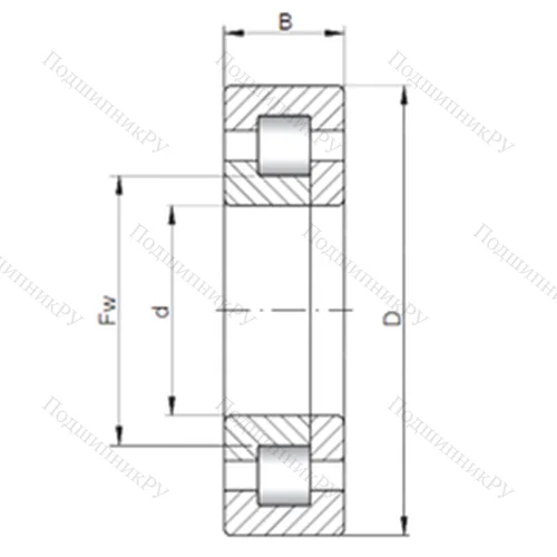 Подшипник роликовый радиальный NUP 39/1060