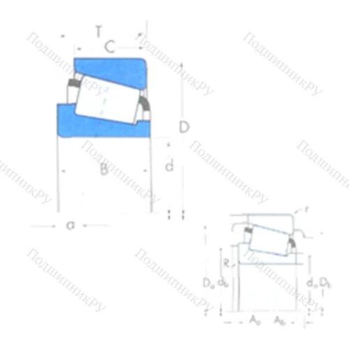 Подшипник роликовый радиально-упорный 2788A/2720 от производителя  TIMKEN