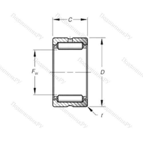 Подшипник игольчатый радиальный HJ-8010436 от производителя  TIMKEN Подшипник игольчатый радиальный HJ-8010436 от производителя  TIMKEN