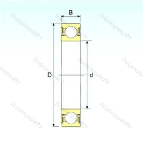 Подшипник шариковый радиальный 61915-2RZ от производителя  ISB