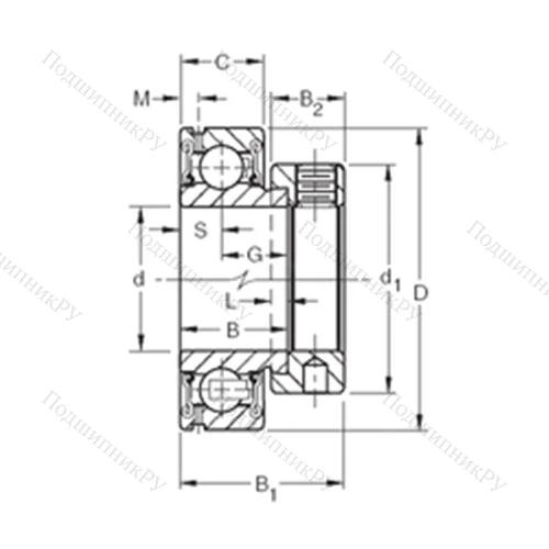 Подшипник шариковый радиальный GRA 108RR