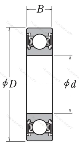 Однорядный шариковый подшипник 6913 VV от производителя  NSK