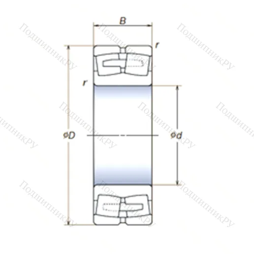 Подшипник роликовый радиальный самоцентрирующийся 24120SWRCAg2ME 4
