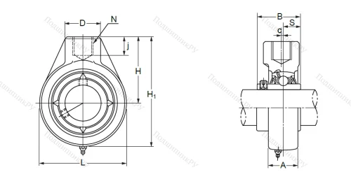 Подшипниковый узел UCHA 209 (UCHB 209) в Самаре