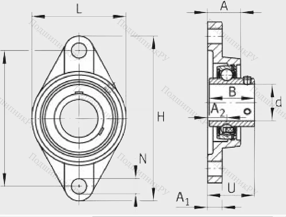 Подшипниковый узел UCFL 212 J 7 в Самаре
