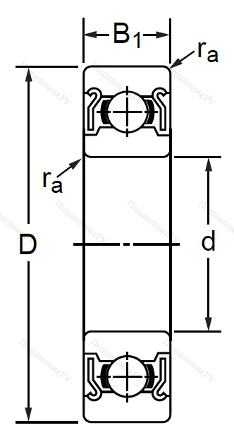Дюймовый шариковый подшипник RMS 14 ZZ (MJ 1-3/4-2Z) в Самаре