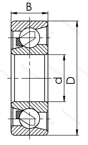 Радиально-упорный шариковый подшипник 36203 Е (7203 CE) в Самаре