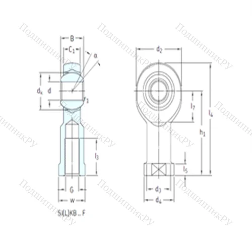 Подшипник скольжения сферический SIKB 18F от производителя  SKF
