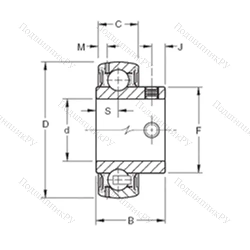 Подшипник шариковый радиальный GYA 108RRB