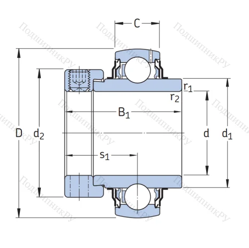 Корпусный подшипник YEL 212-2F в Самаре