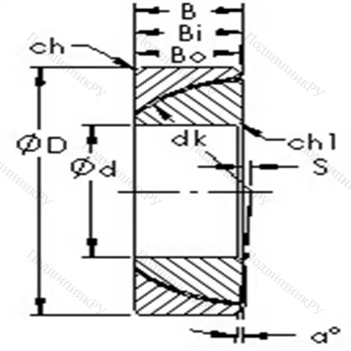 Подшипник скольжения сферический GAC 50N