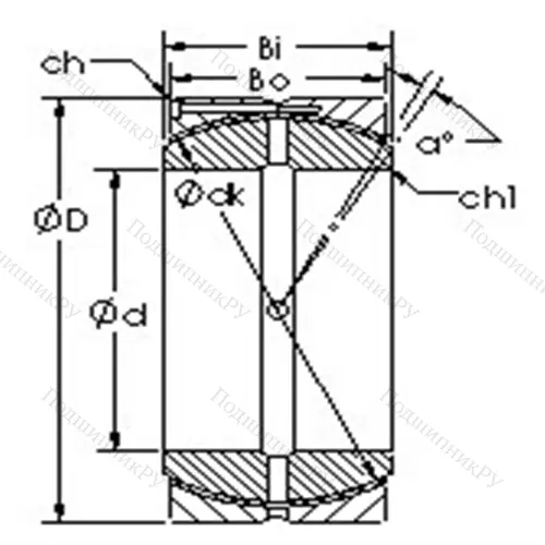 Подшипник скольжения сферический GEH 240HCS от производителя  AST