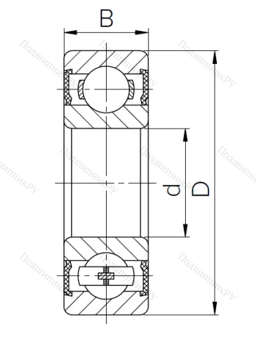 Шариковый однорядный подшипник 180101 T (6001 2RST) в Самаре