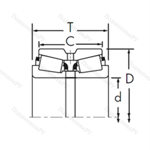 Подшипник роликовый радиально-упорный 14137A/14276D+X 2S-14137