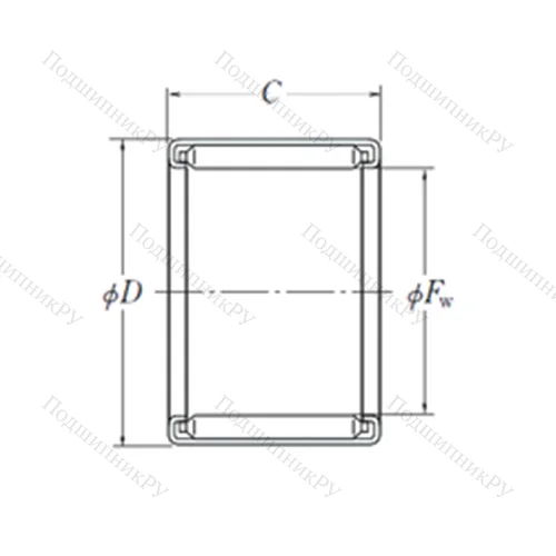 Подшипник игольчатый радиальный F-1416
