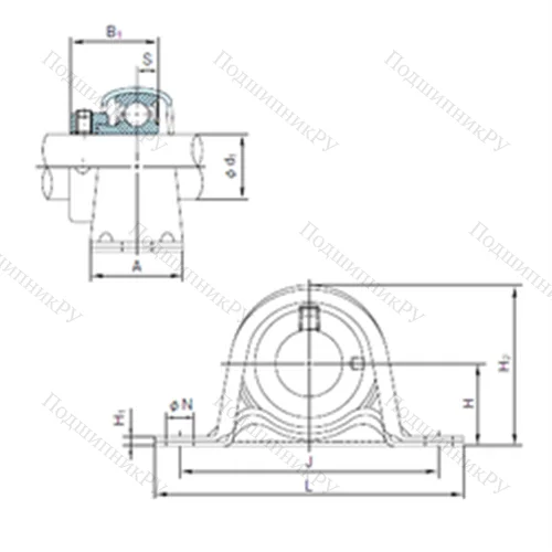 Подшипниковый узел шариковый радиальный KHPP 207A