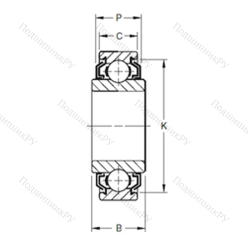 Подшипник шариковый радиальный 206KLL